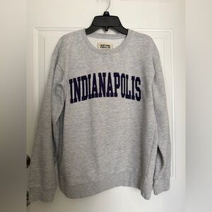 Indianapolis Crewneck Sweatshirt - Light Gray/Navy